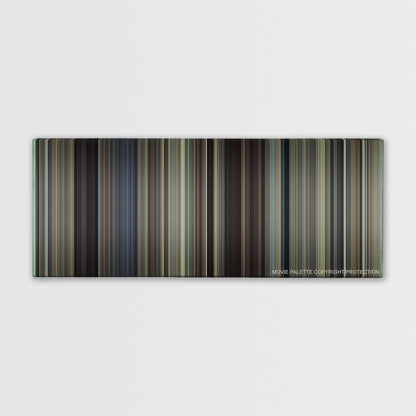 The Danish Girl color palette canvas print: thousands of thin vertical stripes of color