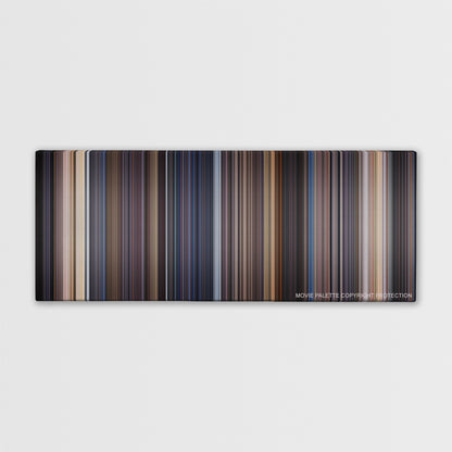 Deep Impact color palette canvas print: thousands of thin vertical stripes of color