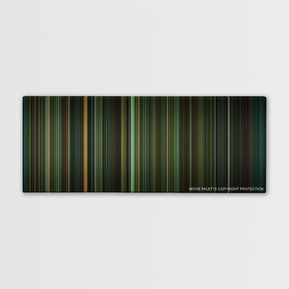 The Shape of Water color palette canvas print: thousands of thin vertical stripes of color