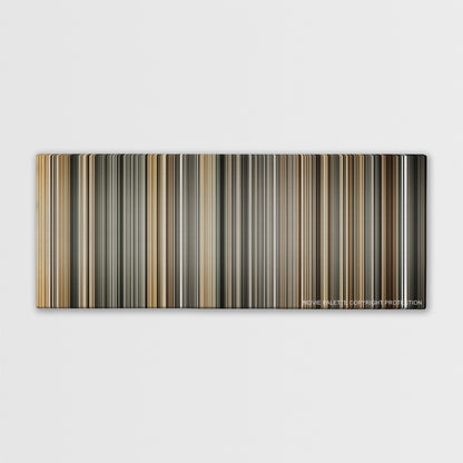Mary and Max color palette canvas print: thousands of thin vertical stripes of color