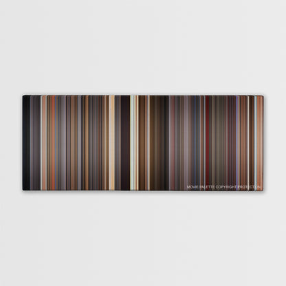 Spaceballs color palette canvas print: thousands of thin vertical stripes of color