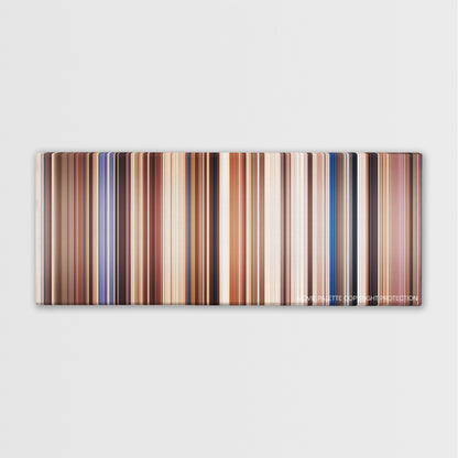 Holes color palette canvas print: thousands of thin vertical stripes of color