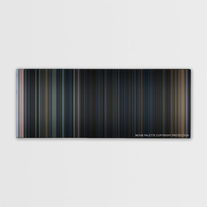 30 Days of Night color palette canvas print: thousands of thin vertical stripes of color