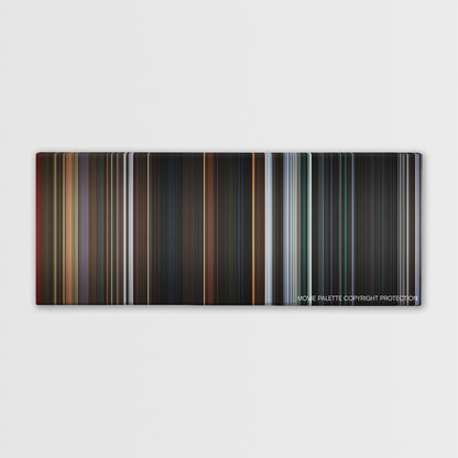 U-571 color palette canvas print: thousands of thin vertical stripes of color