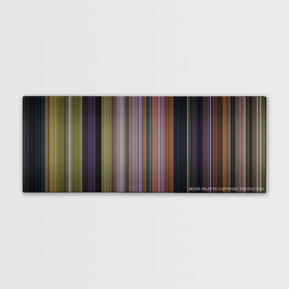 Over the Hedge color palette canvas print: thousands of thin vertical stripes of color
