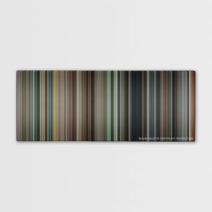 RED 2 color palette canvas print: thousands of thin vertical stripes of color