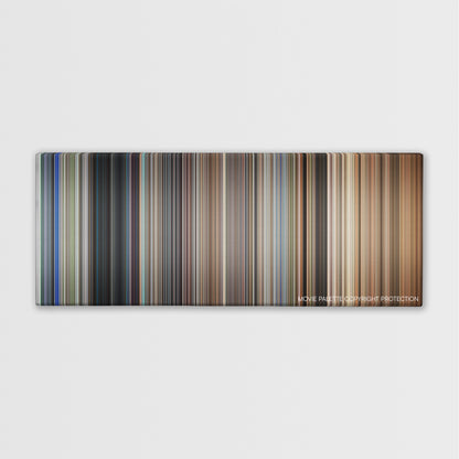 Assassins color palette canvas print: thousands of thin vertical stripes of color