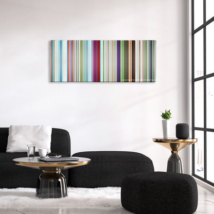 The SpongeBob SquarePants Movie color palette canvas above a black sofa with a gold-topped table