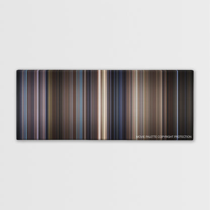 Along Came a Spider color palette canvas print: thousands of thin vertical stripes of color