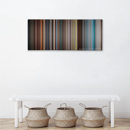 X-Men: First Class color palette canvas above a white bench with three woven baskets