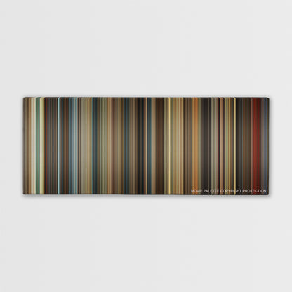 Inferno color palette canvas print: thousands of thin vertical stripes of color