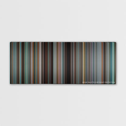 Tower Heist color palette canvas print: thousands of thin vertical stripes of color