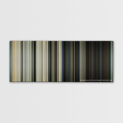 Captain Phillips color palette canvas print: thousands of thin vertical stripes of color