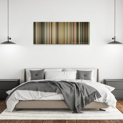 Elite Squad 2: The Enemy Within color palette canvas above a bed, between two black pendant lamps