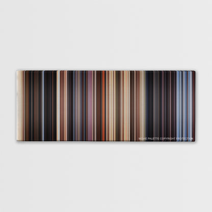 Close Encounters of the Third Kind movie barcode canvas print, the whole film as stripes of color