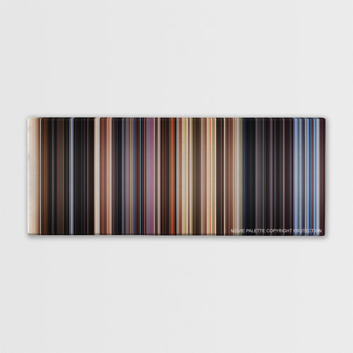 Close Encounters of the Third Kind movie barcode canvas print, the whole film as stripes of color
