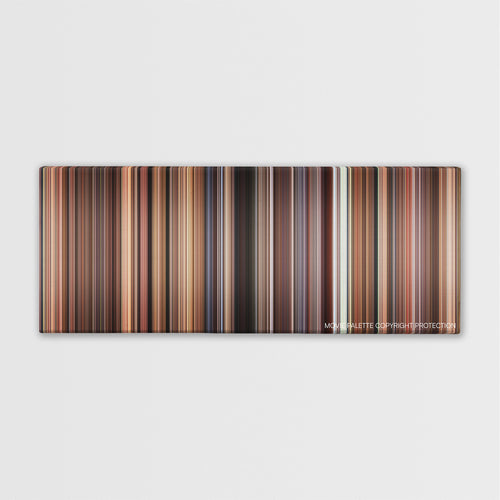 Mona Lisa Smile color palette canvas print: thousands of thin vertical stripes of color