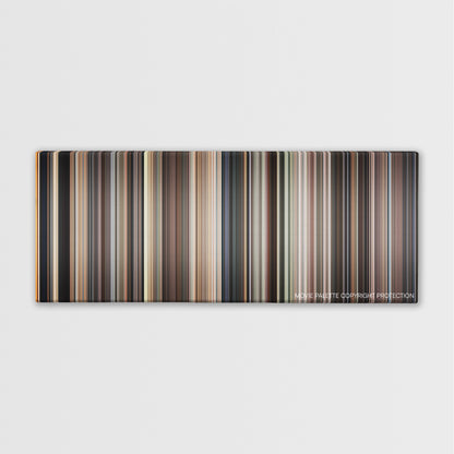 The Pelican Brief color palette canvas print: thousands of thin vertical stripes of color