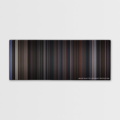 The Addams Family color palette canvas print: thousands of thin vertical stripes of color