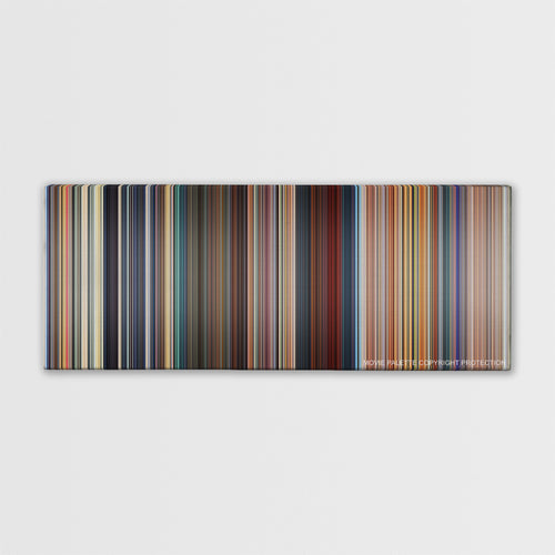 Megamind color palette canvas print: thousands of thin vertical stripes of color