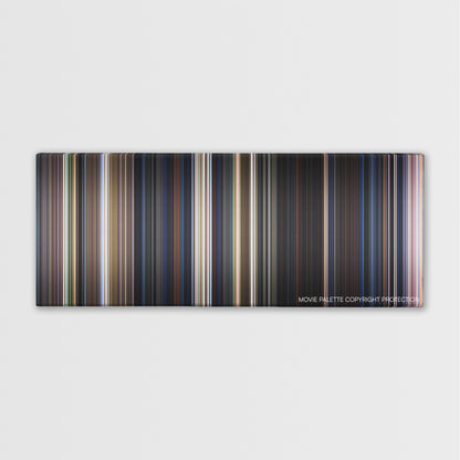 Frailty color palette canvas print: thousands of thin vertical stripes of color