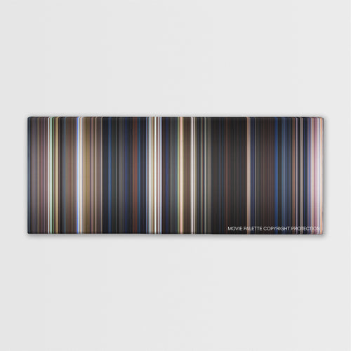 Frailty color palette canvas print: thousands of thin vertical stripes of color