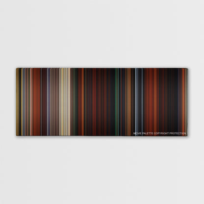 Brave color palette canvas print: thousands of thin vertical stripes of color