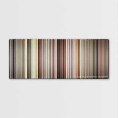 Detachment color palette canvas print: thousands of thin vertical stripes of color