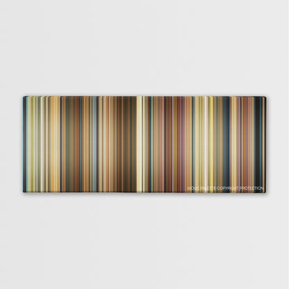 Alvin and the Chipmunks color palette canvas print: thousands of thin vertical stripes of color