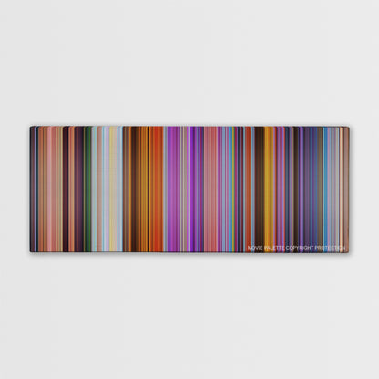 Ralph Breaks the Internet color palette canvas print: thousands of thin vertical stripes of color