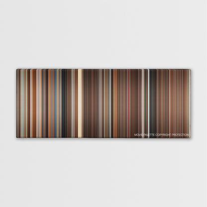 Bloodsport color palette canvas print: thousands of thin vertical stripes of color