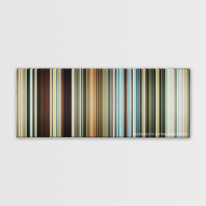 Mechanic: Resurrection color palette canvas print: thousands of thin vertical stripes of color