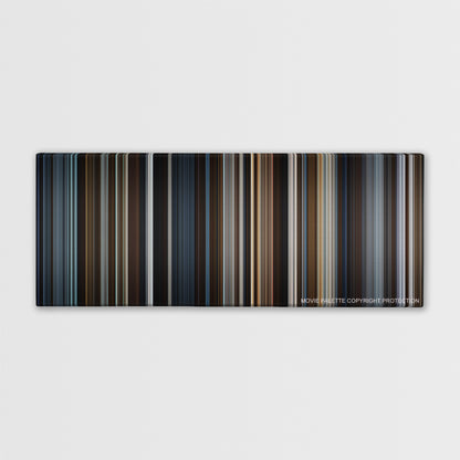 Master and Commander: The Far Side of the World color palette canvas print: thousands of thin vertical stripes of color
