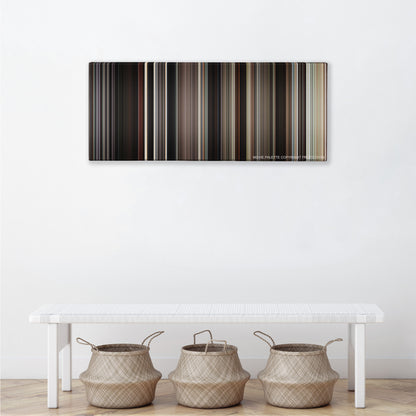 Looper color palette canvas above a white bench with three woven baskets