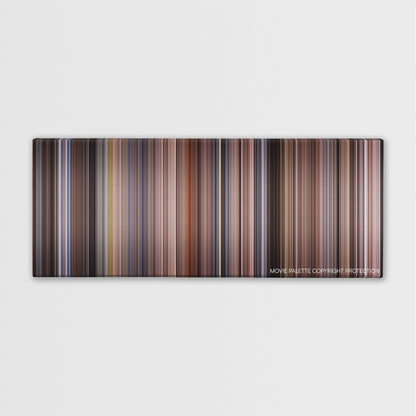 Fatal Attraction color palette canvas print: thousands of thin vertical stripes of color