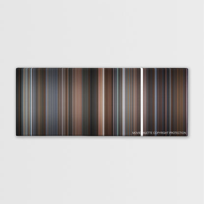 The Hudsucker Proxy color palette canvas print: thousands of thin vertical stripes of color