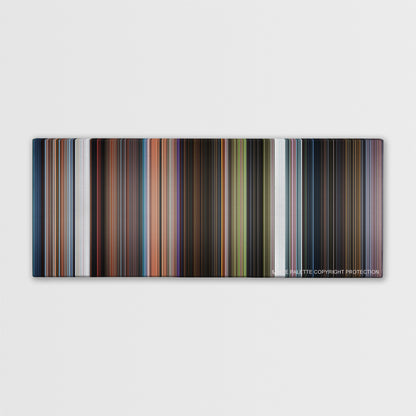 Rise of the Guardians color palette canvas print: thousands of thin vertical stripes of color