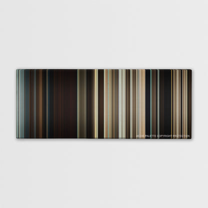 Where the Wild Things Are color palette canvas print: thousands of thin vertical stripes of color