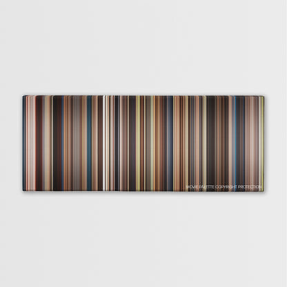 The Longest Ride color palette canvas print: thousands of thin vertical stripes of color