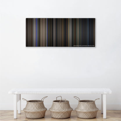The Amazing Spider-Man color palette canvas above a white bench with three woven baskets