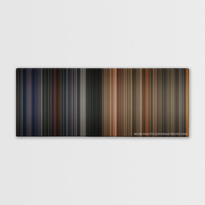 True Romance color palette canvas print: thousands of thin vertical stripes of color