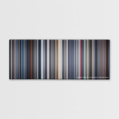 I Am Mother color palette canvas print: thousands of thin vertical stripes of color