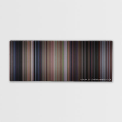Scream color palette canvas print: thousands of thin vertical stripes of color