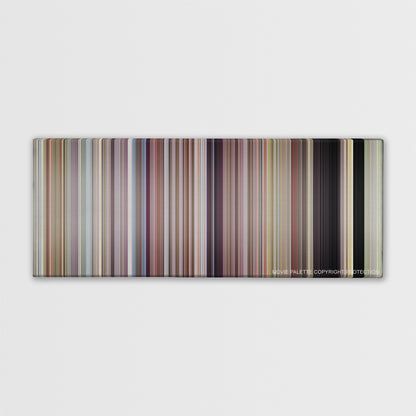Napoleon Dynamite color palette canvas print: thousands of thin vertical stripes of color