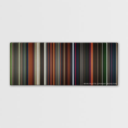 Coraline color palette canvas print: thousands of thin vertical stripes of color
