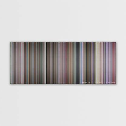 Blades of Glory color palette canvas print: thousands of thin vertical stripes of color
