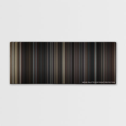 The Evil Dead color palette canvas print: thousands of thin vertical stripes of color