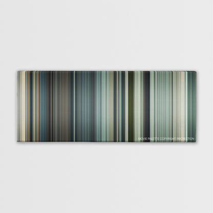 I Spit on Your Grave color palette canvas print: thousands of thin vertical stripes of color