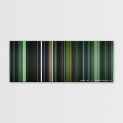 The Matrix color palette canvas print: thousands of thin vertical stripes of color