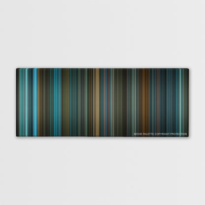 Blade Runner color palette canvas print: thousands of thin vertical stripes of color